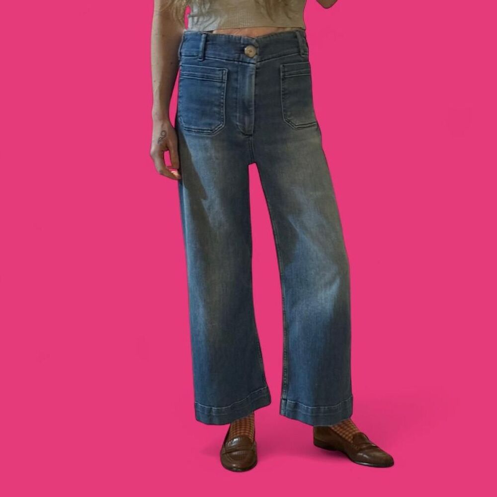 Anthropologie Maeve "The Colette" Wide-Leg Jeans sz 28